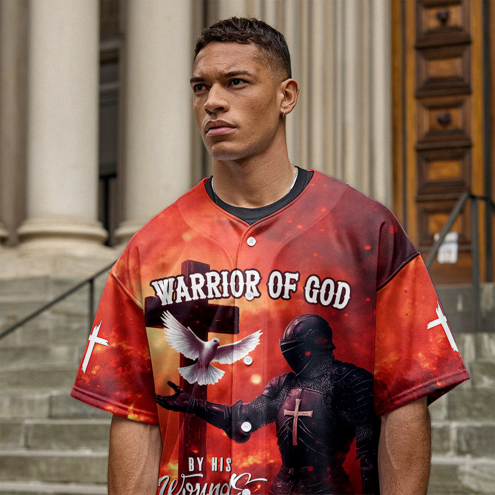 By His Wounds We Are Healed Custom Name Baseball Jersey