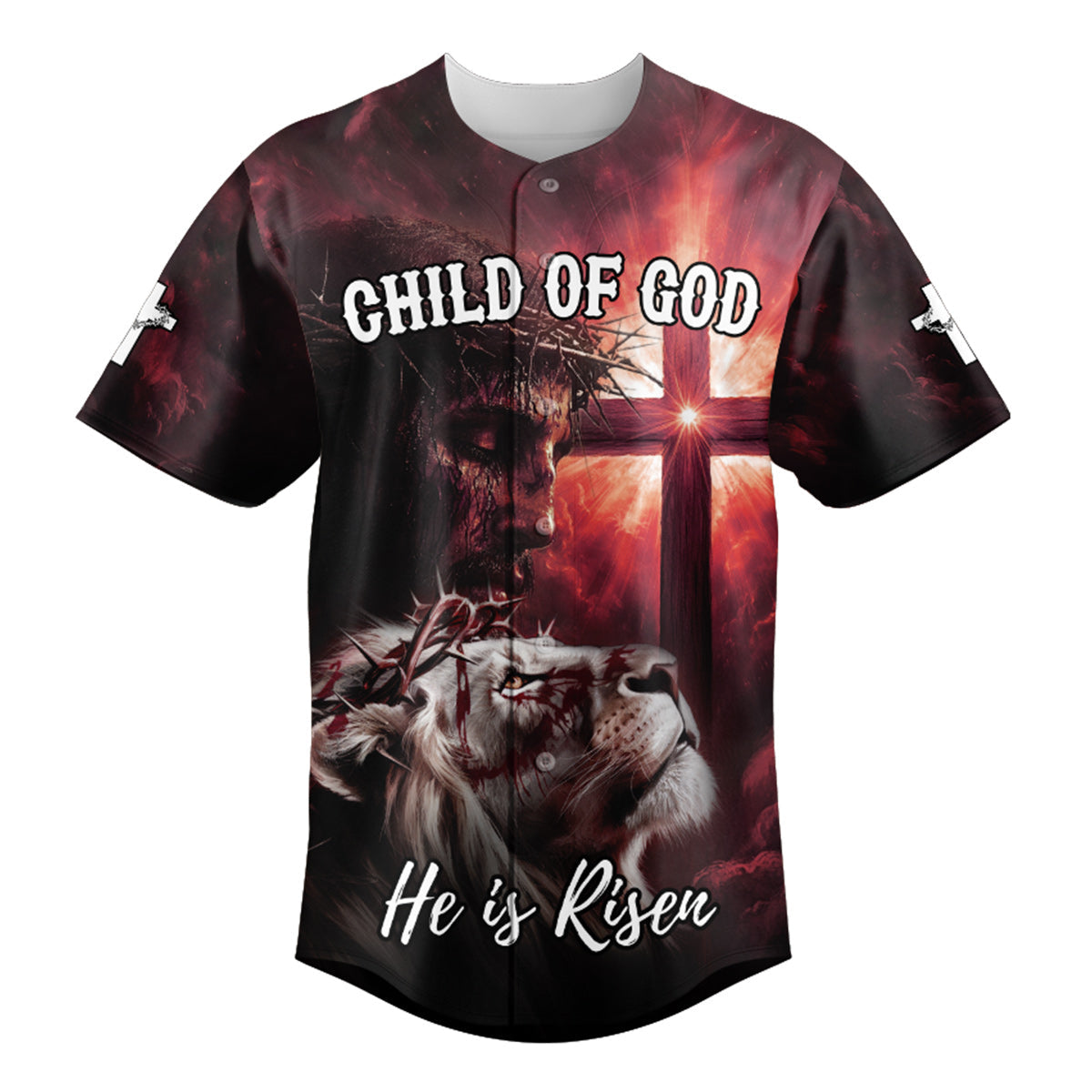 Child Of God Risen Warrior Baseball Jersey