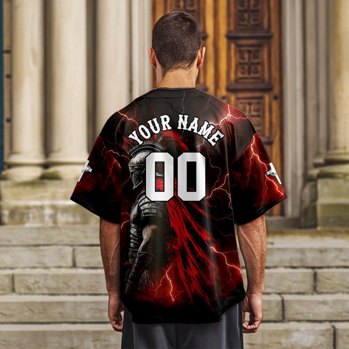 A Child Of God A Man Of Faith A Warrior Of Christ Baseball Jersey