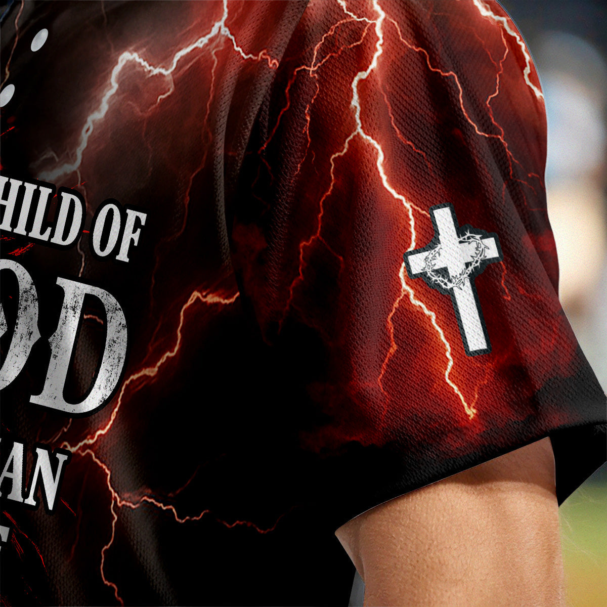 A Child Of God A Man Of Faith A Warrior Of Christ Baseball Jersey