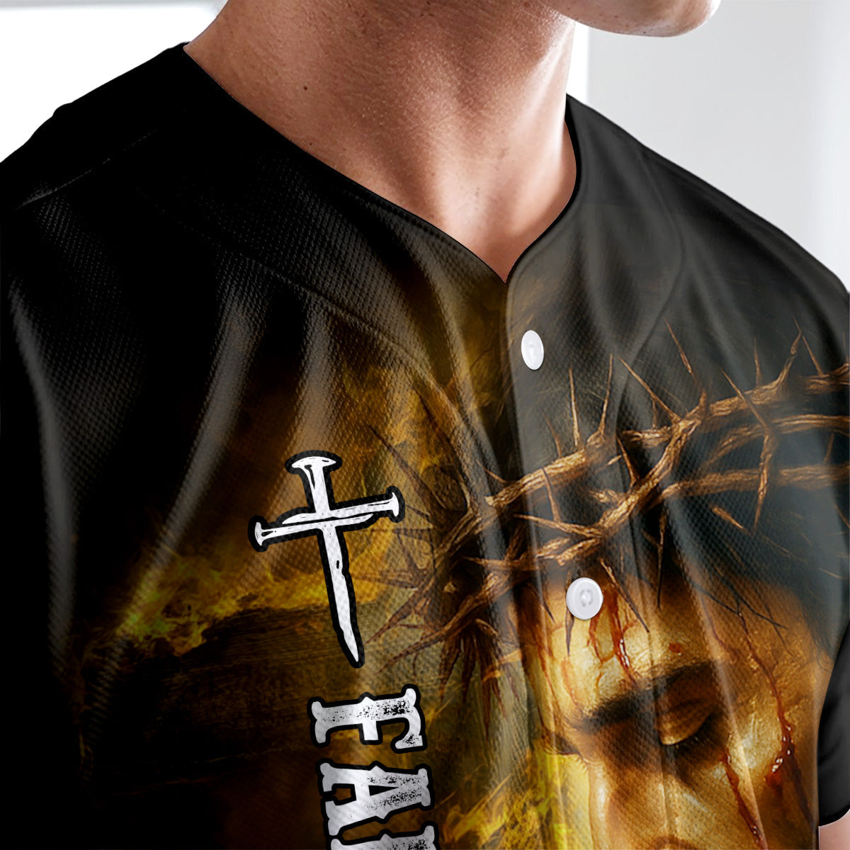 1 Cross 3 Nails 4 Given Custom Name Baseball Jersey