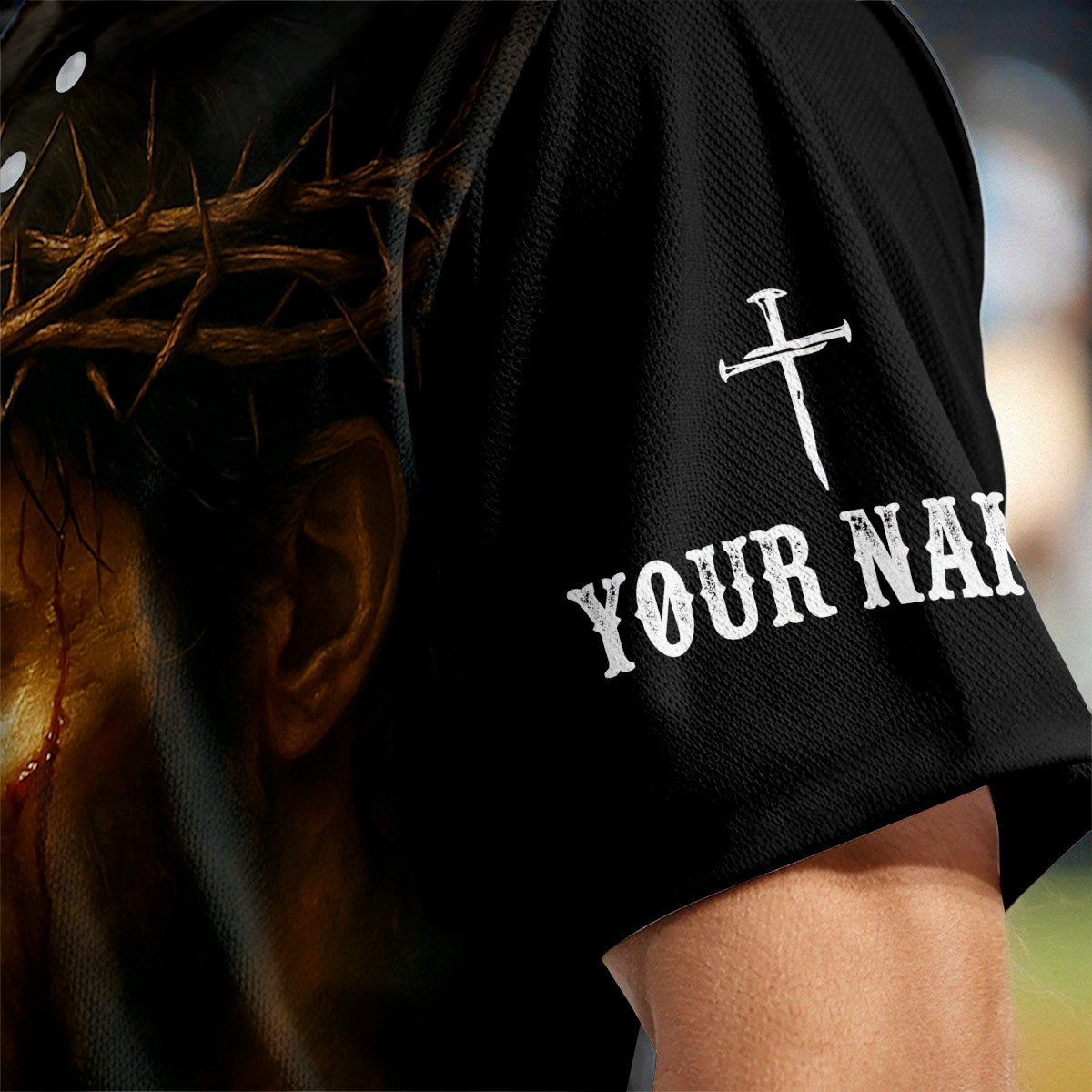 1 Cross 3 Nails 4 Given Custom Name Baseball Jersey