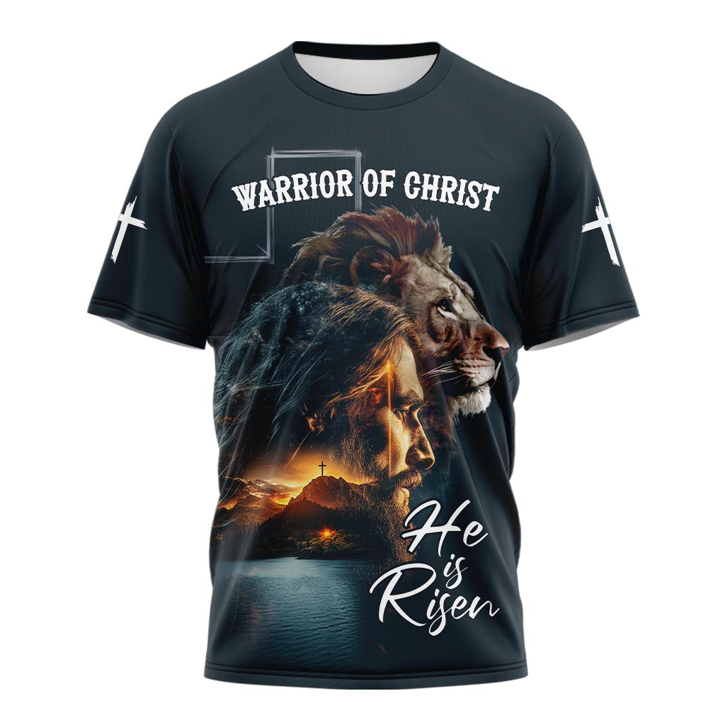 Warrior of Christ He is Risen T-shirt