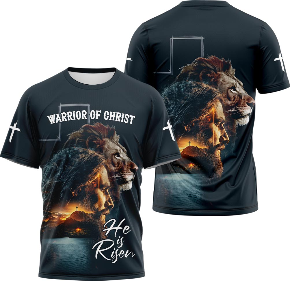 Warrior of Christ He is Risen T-shirt