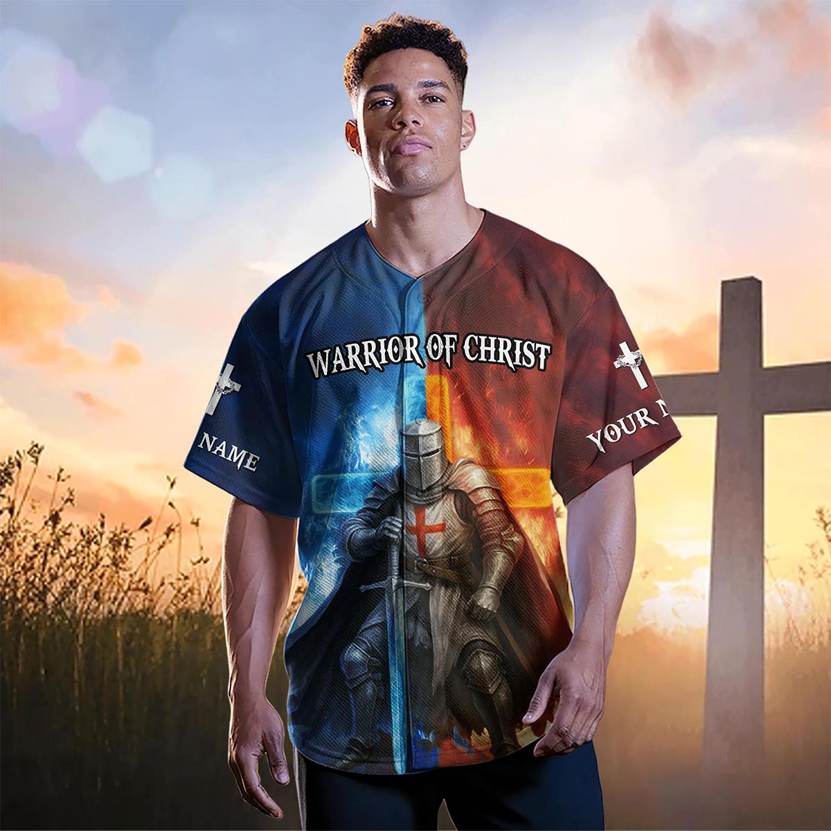 A Child Of God A Man Of Faith A Warrior Of Christ Custom Name Baseball Jersey