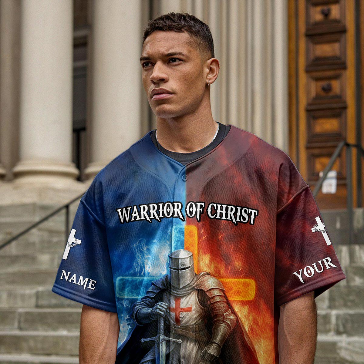 A Child Of God A Man Of Faith A Warrior Of Christ Custom Name Baseball Jersey