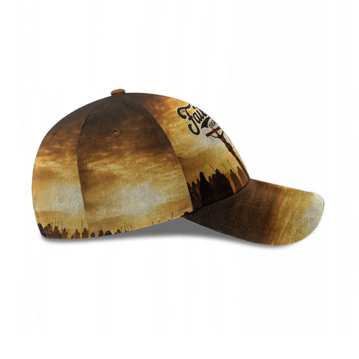 Jesus Faith Over Fear Cross Baseball Cap