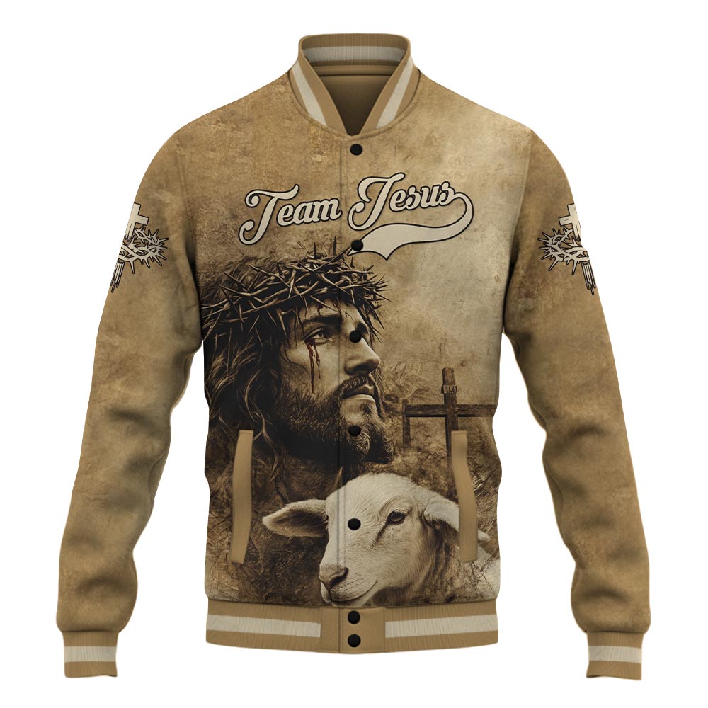 Team Jesus Good Shepherd Baseball Jacket