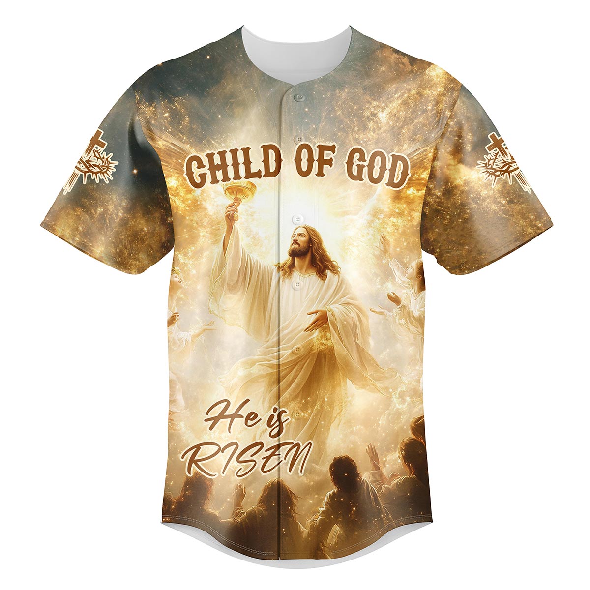 Child Of God He is Risen Custom Name Baseball Jersey