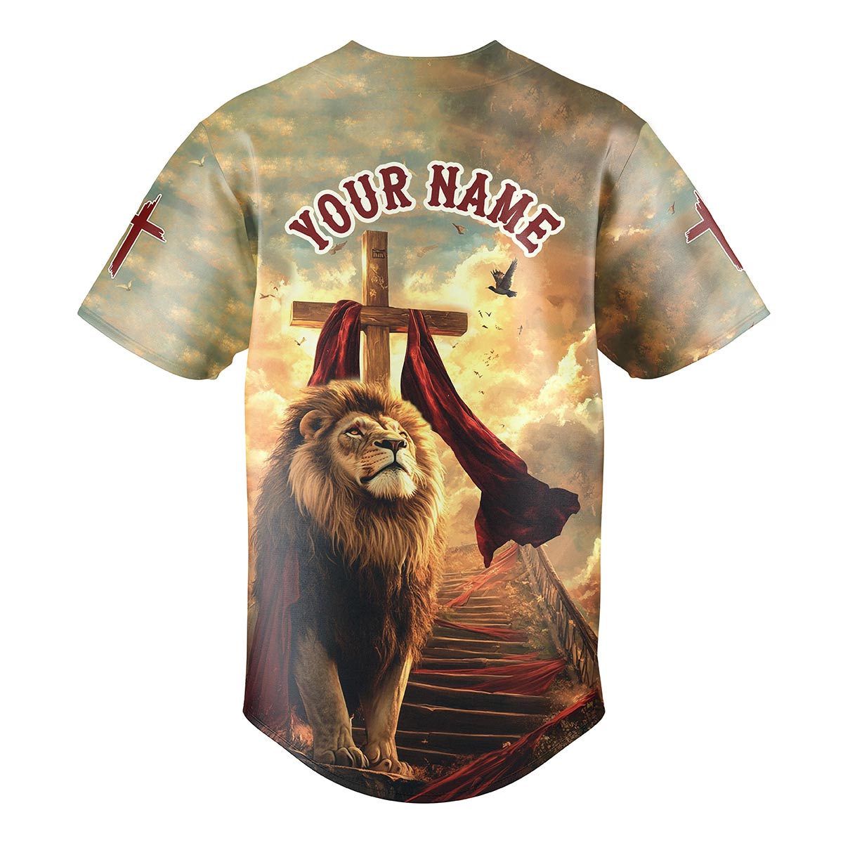 Be Strong and Courageous Custom Name Baseball Jersey