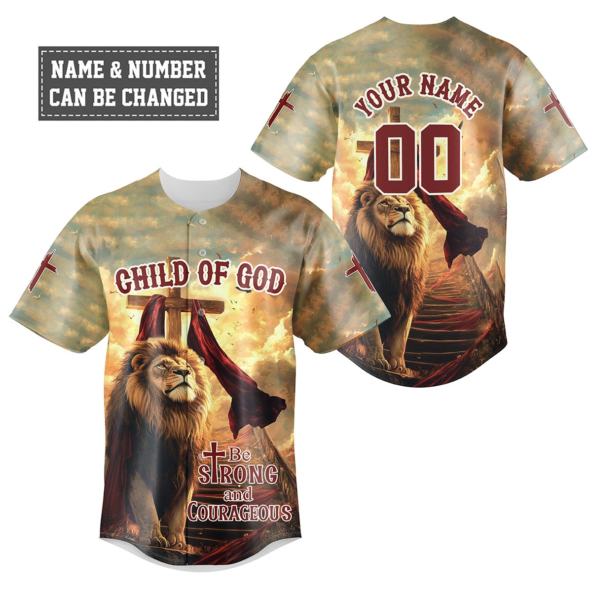 Be Strong and Courageous Baseball Jersey