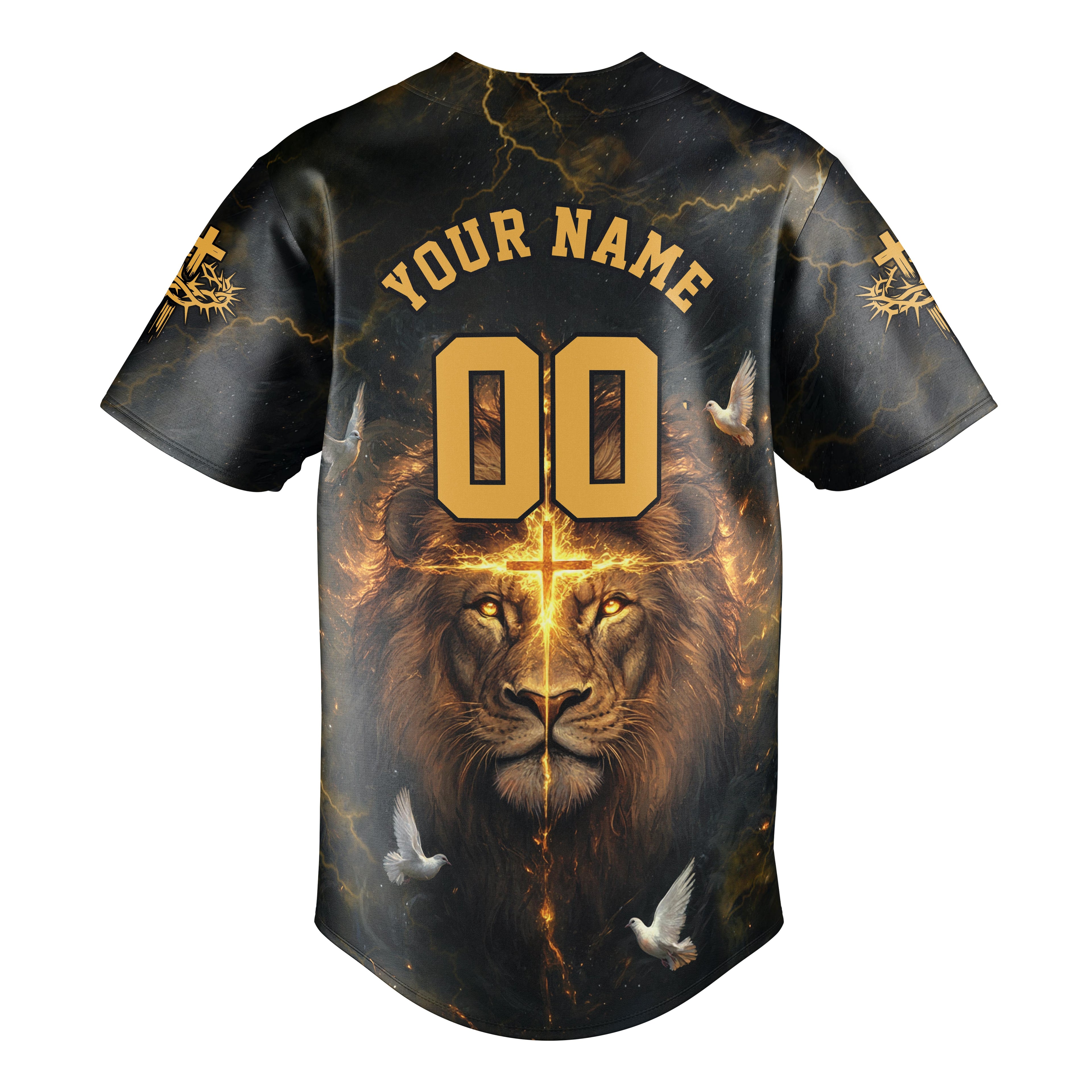 Faith Over Fear Divine Strength Baseball Jersey