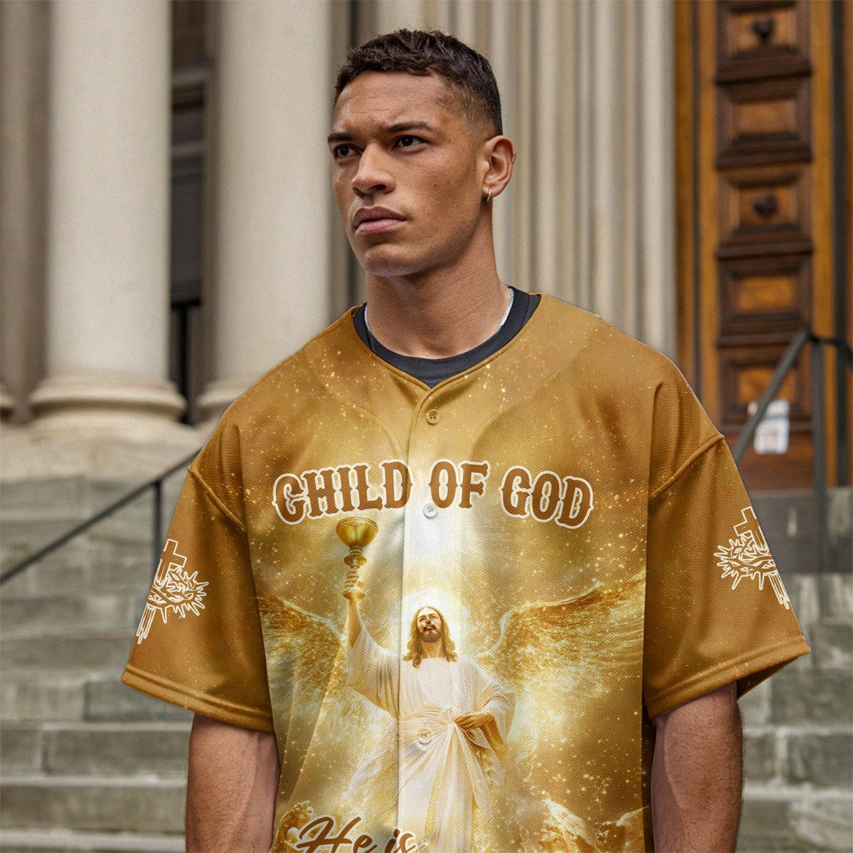 Child Of God Glory Risen Baseball Jersey