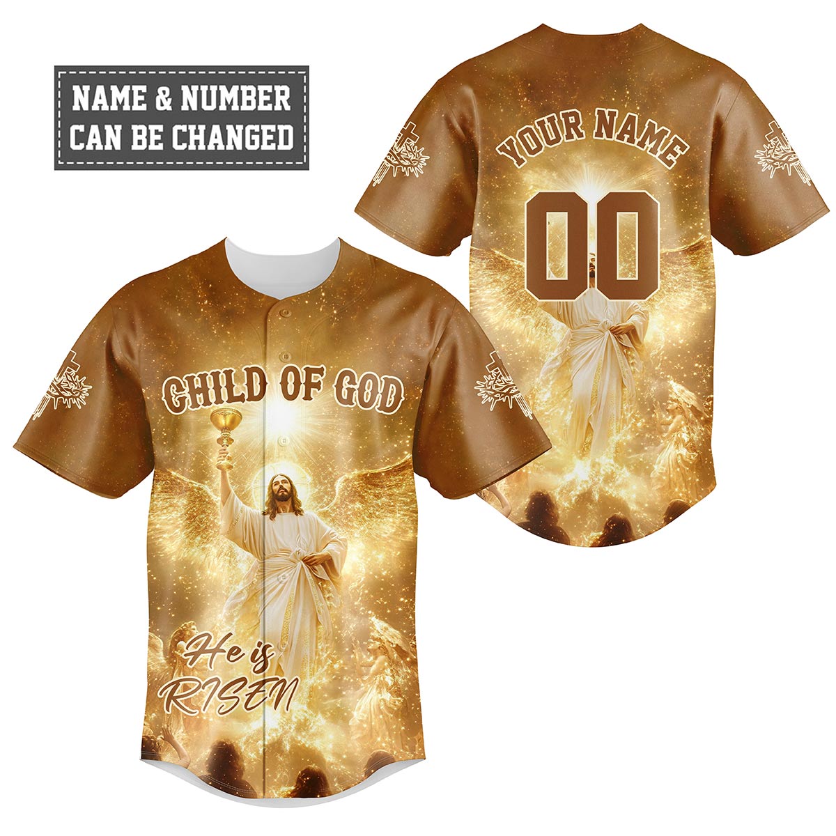 Child Of God Glory Risen Baseball Jersey