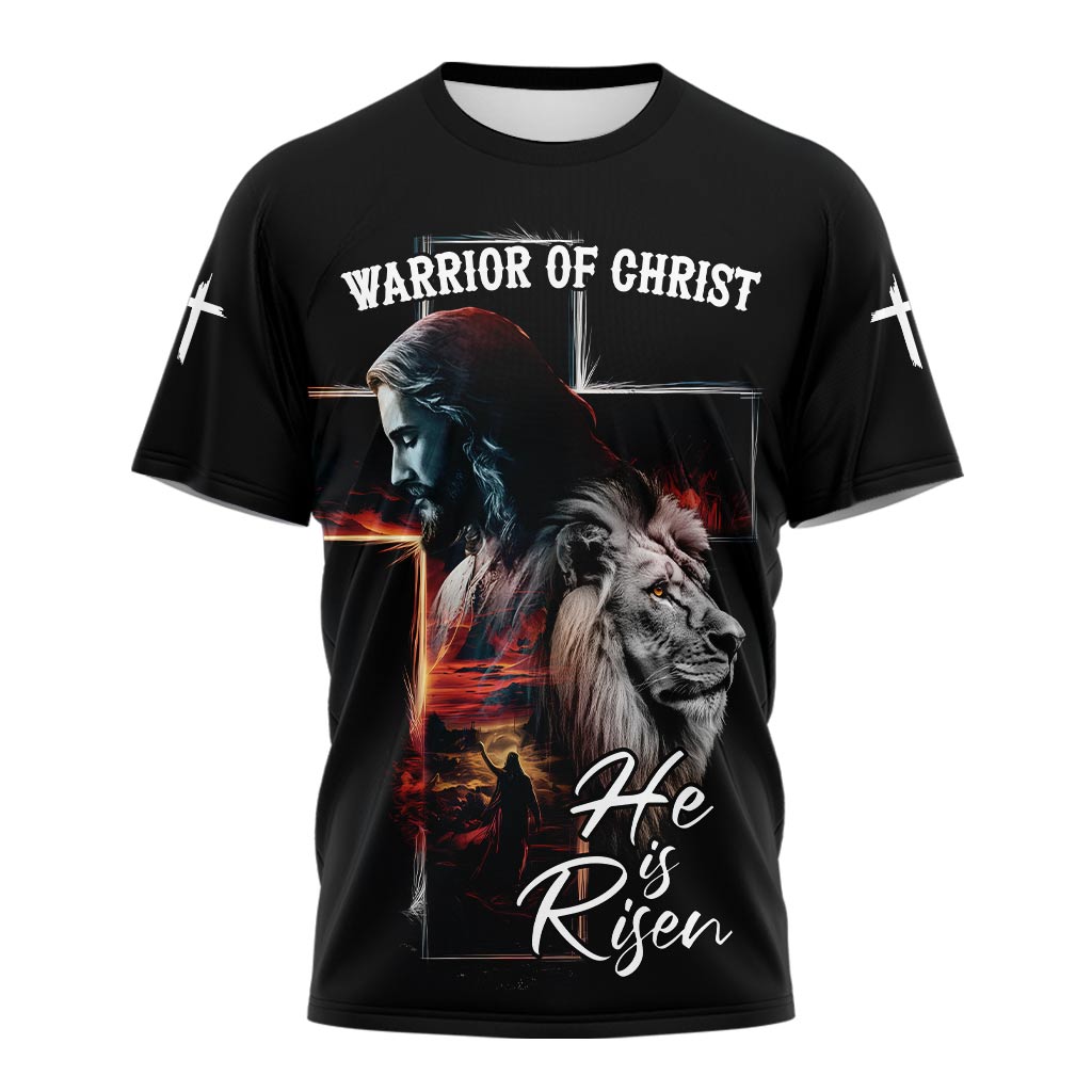 Warrior of Christ He is Risen T-shirt